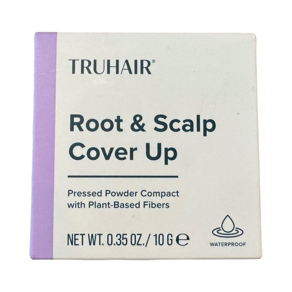 TRUHAIR Root & Scalp Cover Up Dark Brown Pressed Powder Compact 0.35oz